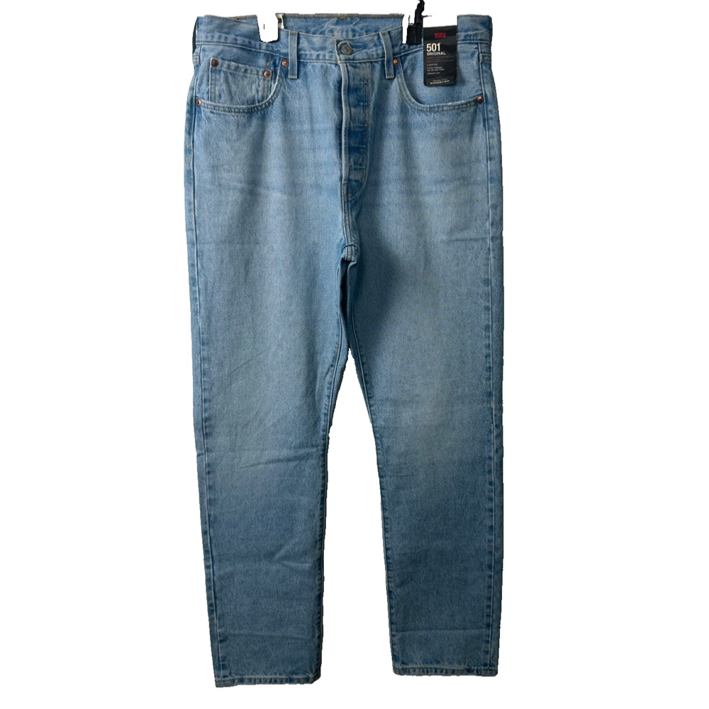 NEWLevis 501 Premium Jeans Womens 32x32 Straight Leg Big E Button Fly Light E8